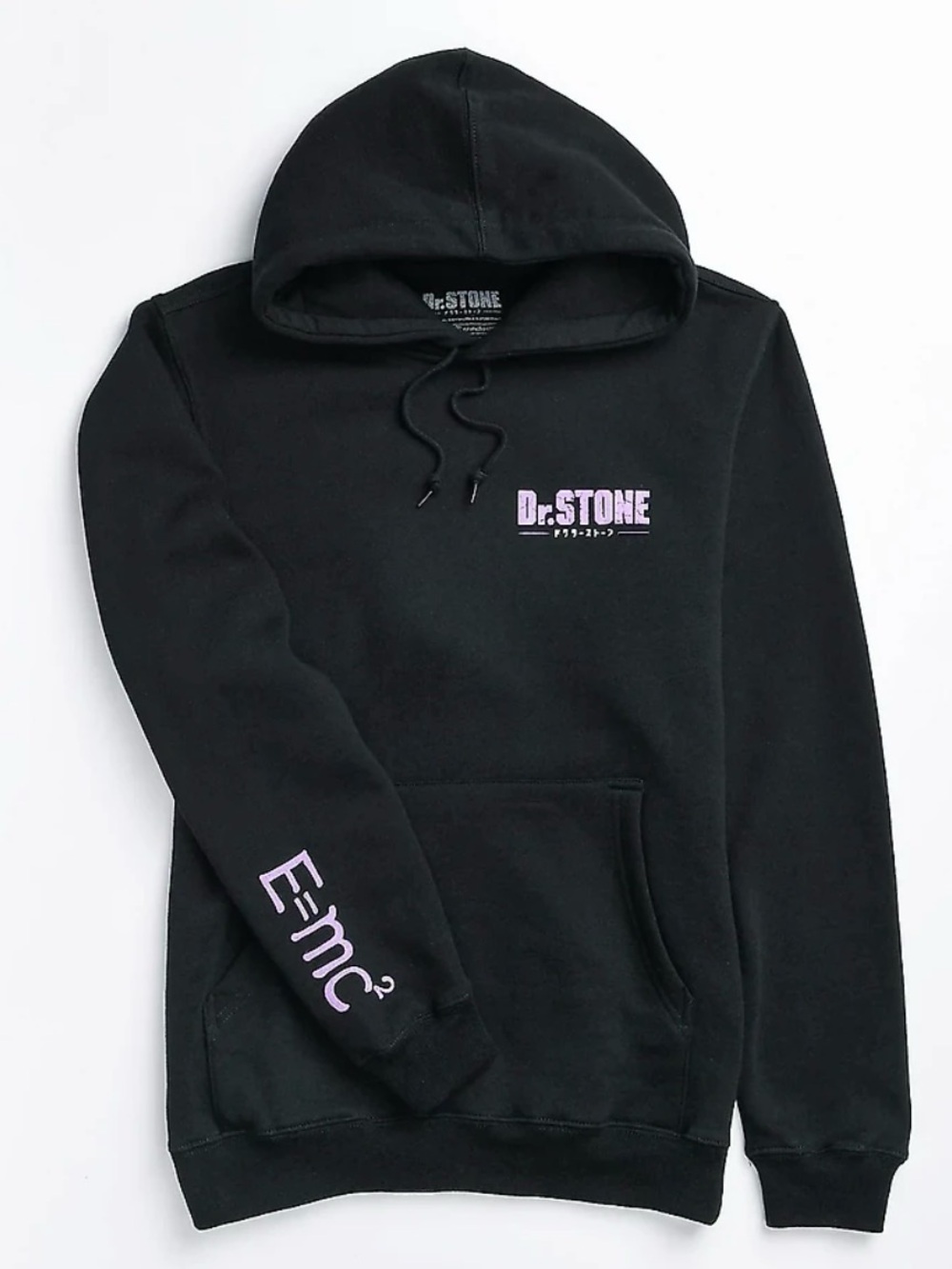Black Hoodie with Lilac Logo